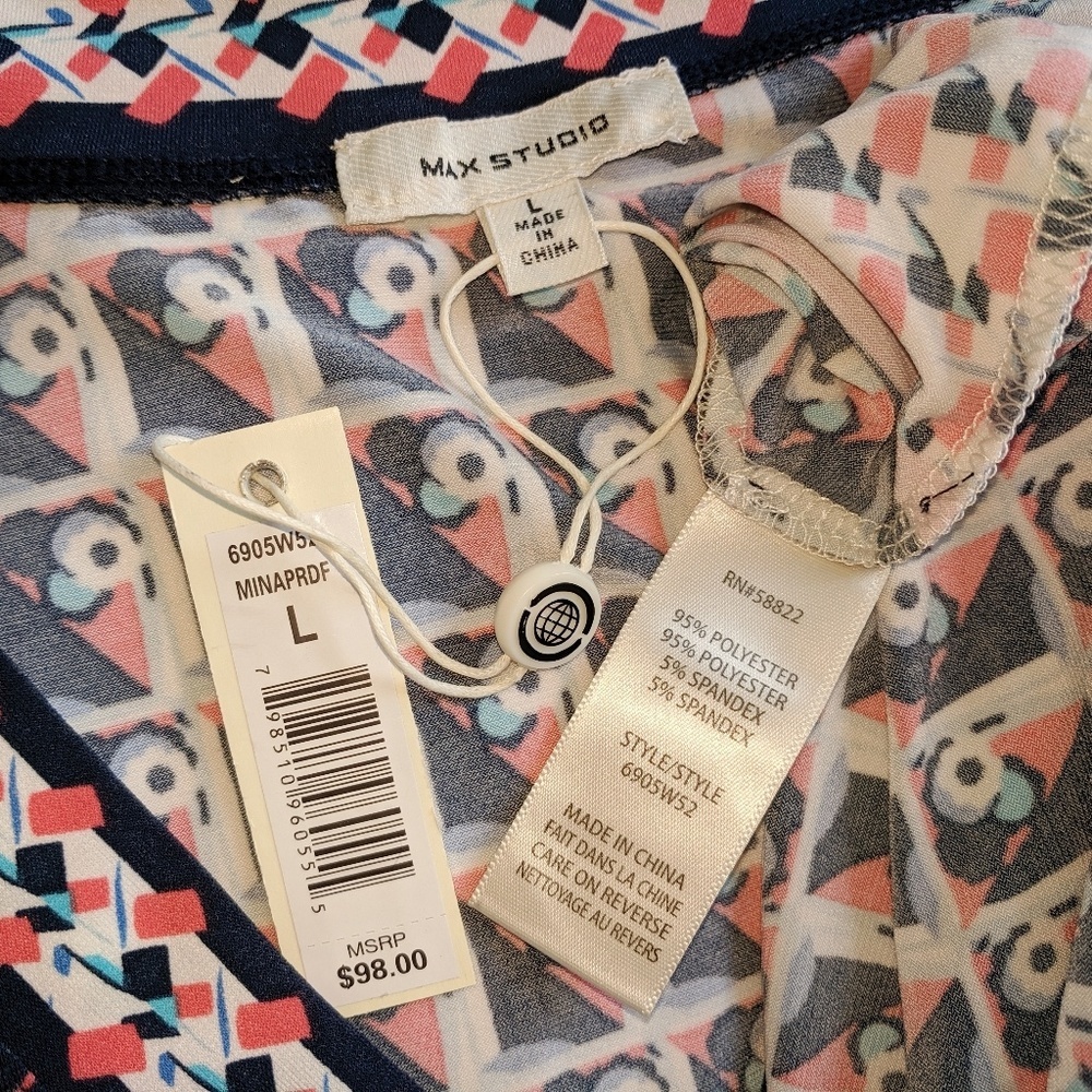 Max studio sleeveless faux wrap dress size L - Picture 8 of 8